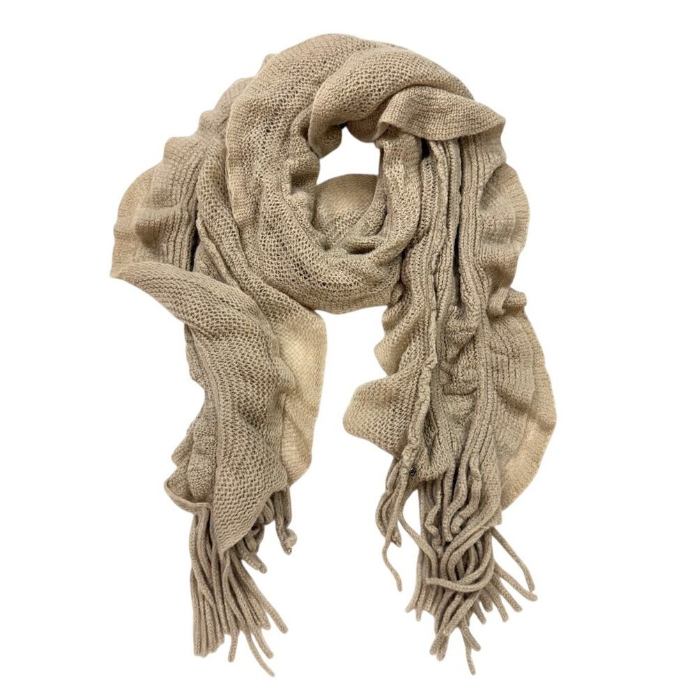 2 Chic Ruffled Knit Scarf